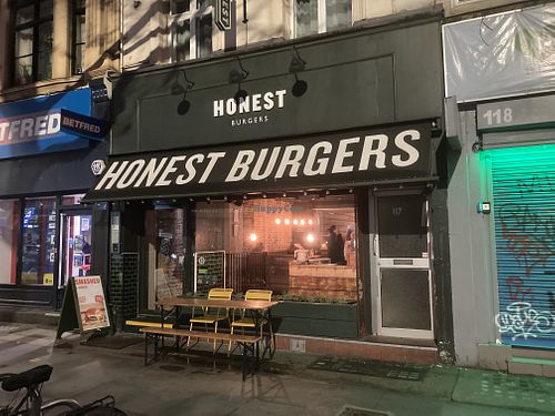 From the street  at Honest Burgers - Warren St in London