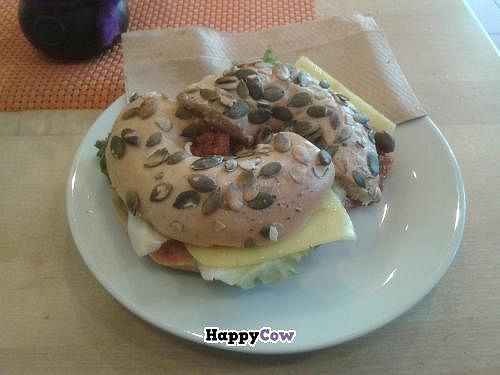 Cheese bagel at Goodies Berlin - Schivelbeiner Strasse 34 in Berlin