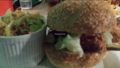 unchicken burger! at The Hogtown Vegan in Toronto