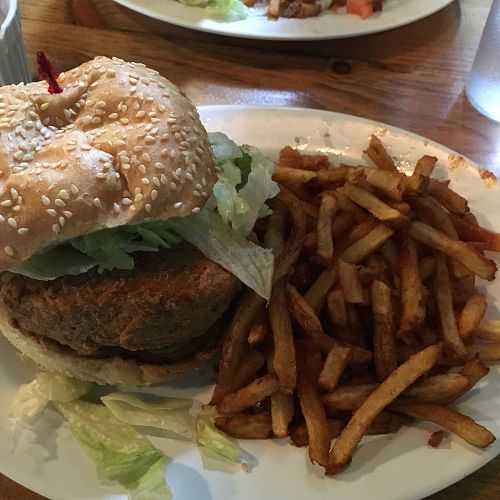 The Unchicken Burger at The Hogtown Vegan in Toronto