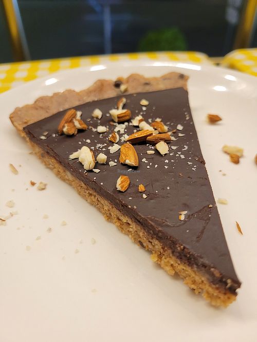 Chocolate peanut butter tart at Future Diner in Yerevan