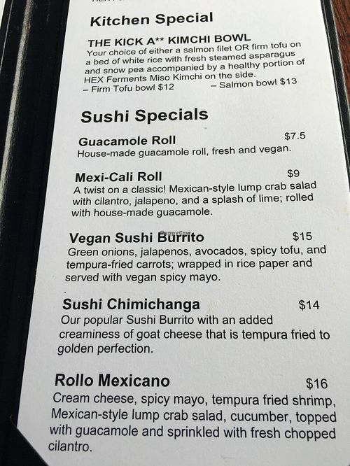 Specials at Sticky Rice in Baltimore