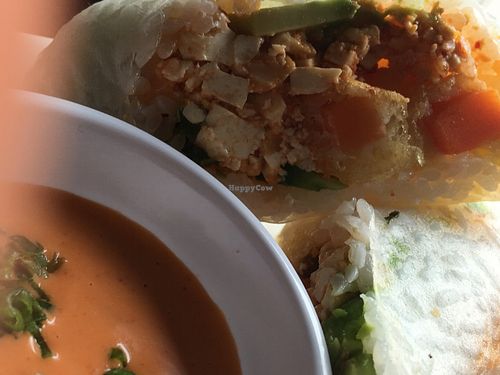 Vegan sushi burrito at Sticky Rice in Baltimore