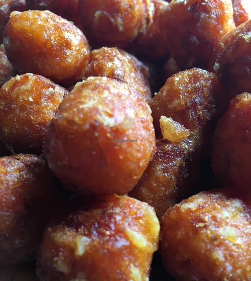 Vegan sweet potato tater tots!! at Sticky Rice in Baltimore