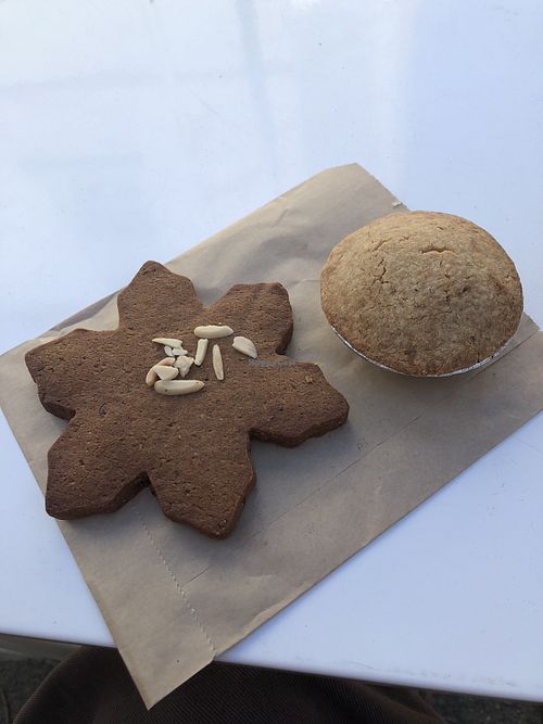 Gingerbread and fruit mince pie (both vegan and gluten free )  at MessySpoon in Surry Hills