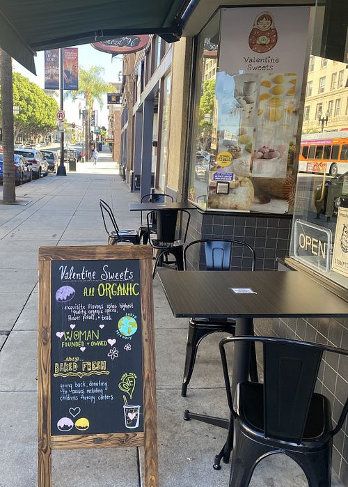 Outside seating at Valentine Sweets   at Valentine Sweets in Pasadena