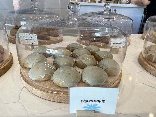 Vegan Chamomile tea cakes  at Valentine Sweets in Pasadena