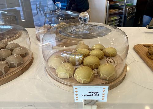 Vegan Orange Creamsicle tea cakes  at Valentine Sweets in Pasadena