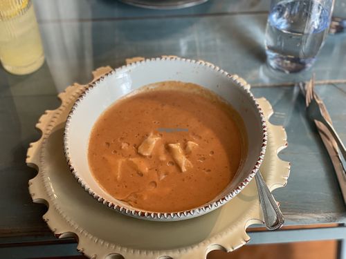 Vegan Lobster Bisque  at Staff Of Life Cafe & Bread And Breakfast in Cherokee
