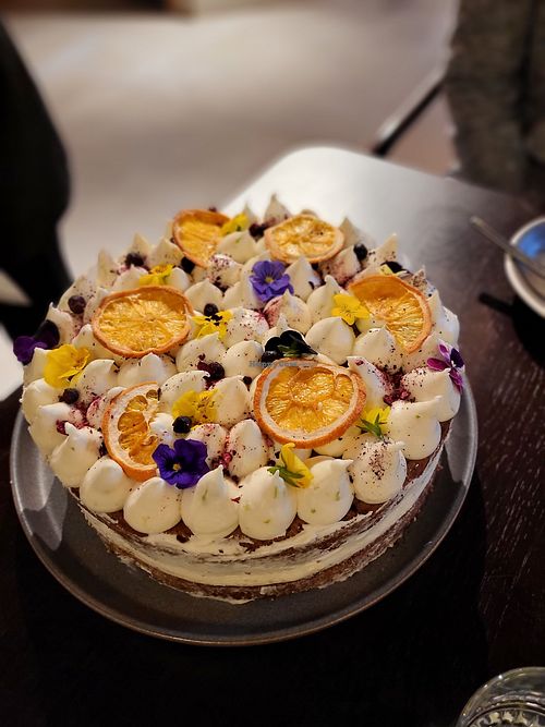 Vegan carrot cake! The BEST! at OFF THE PRESS in Manchester