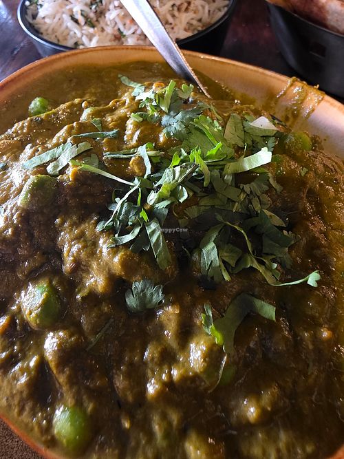 Palak subzi at Bombay to Byron in Byron Bay