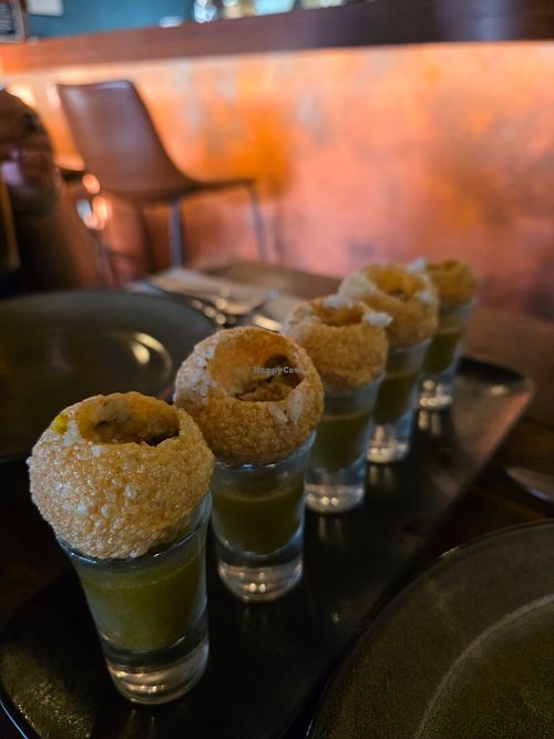 Pani puri at Bombay to Byron in Byron Bay