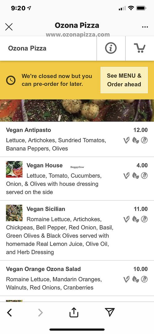 Some of the salads  at Ozona Pizza in Palm Harbor