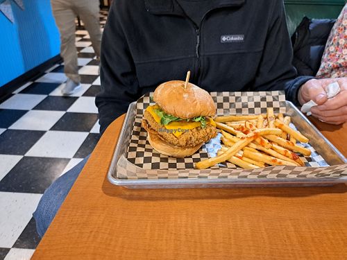Eugenewich and fries at Cornbread Cafe at Cornbread Cafe in Eugene