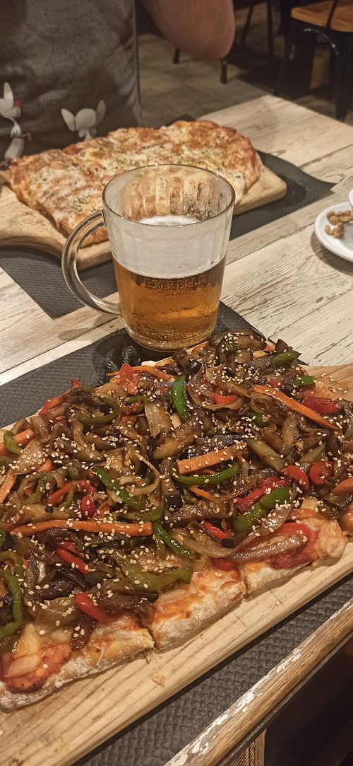 Japanese Pizza at La Iguana  in Lloret De Mar