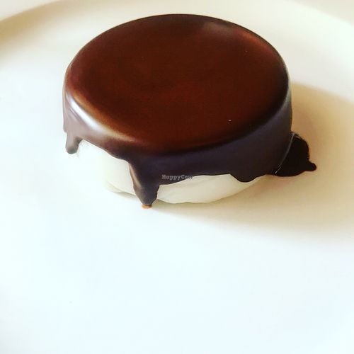 Panna cotta with chocolate at 5 e Cinque in Florence