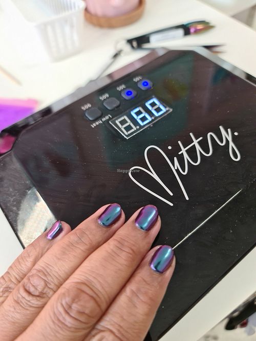 Chrome nails at Mitty Nails & Beauty in Brunswick