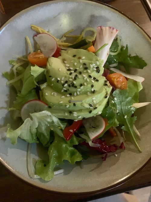 Avocado Summer Bang Salad was beautiful to look at but was lacking citrus in the dressing at Orka in Hong Kong Island