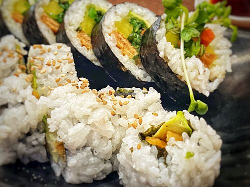 Tammy roll and veggie special roll at Imura in Watsonville