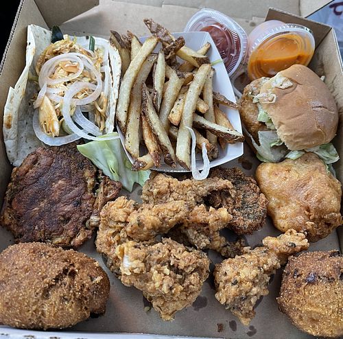 Seafood box  at 12oh7 Herban Eatery in St Louis