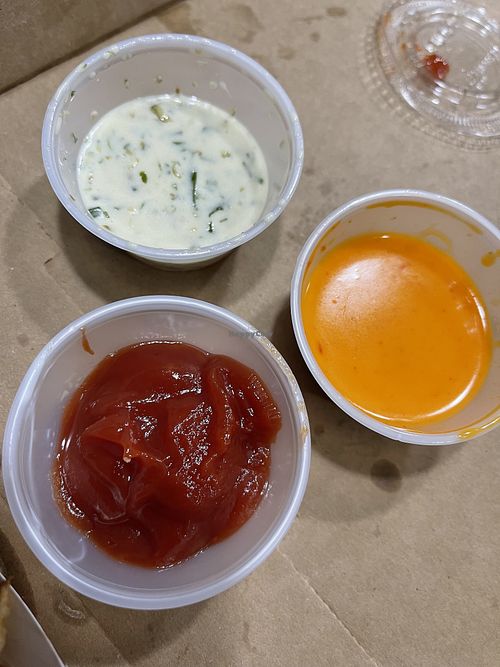 Delicious sauces   at 12oh7 Herban Eatery in St Louis