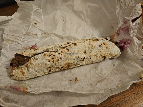 Large wrap at Lebanese Grill in South East London