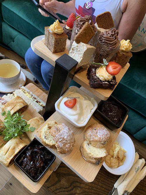 BBQ CHICKN, CHICKN TIKKA ,CHEEZE & CHUTNEY SANDWICHES With variety of cakes & scones  at Huggers in Norwich