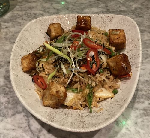 Kimchi fried rice (GF)  at Mildreds - Covent Garden in London