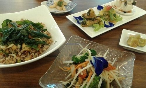 vegan lunch set  at Sustaina in Bangkok