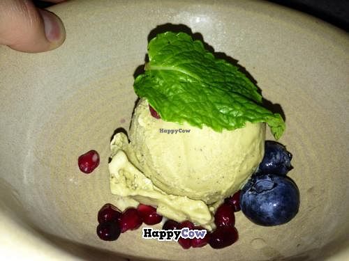 vegan ice cream and sorbets! at True Food Kitchen in Newport Beach