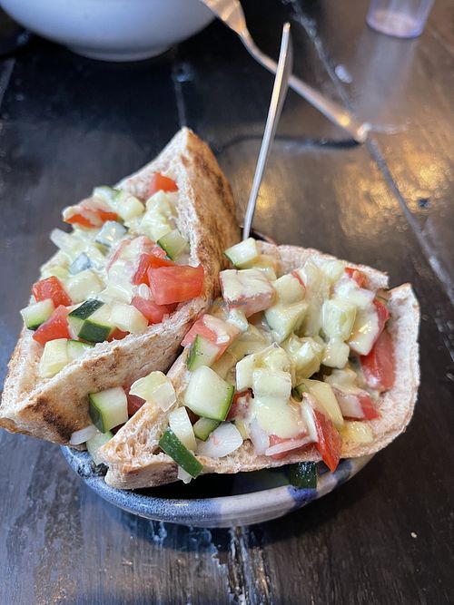 Falafel  at Frankie's in Mendocino