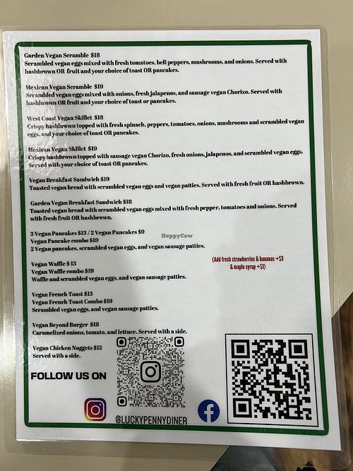 New menu April 2024  at The Lucky Penny Diner and Deli in Naperville