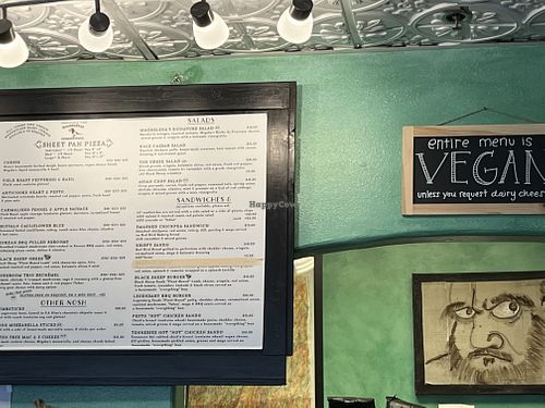 “Entire menu is vegan unless you request dairy cheese"  at Magdelena's in Petaluma
