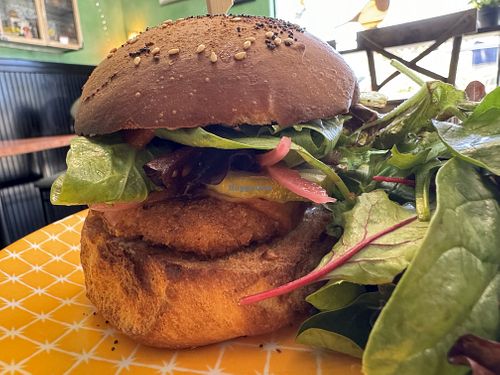 Chicken sandwich my last meal here.   at Magdelena's in Petaluma