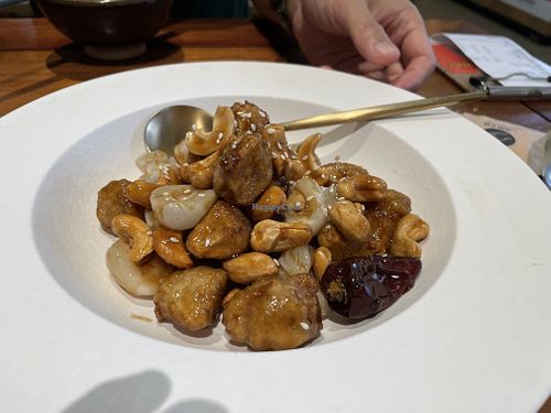 Braised lions mane mushrooms with lychees   at Seven Colored Cloud - 七色云蔬食餐厅 in Guangzhou