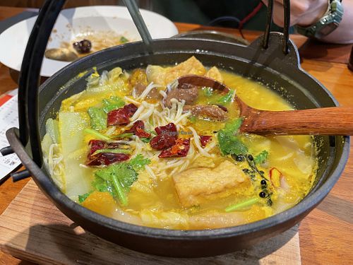 Sour “fish"  at Seven Colored Cloud - 七色云蔬食餐厅 in Guangzhou
