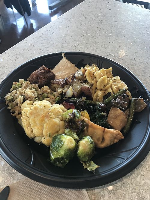 Tried a little bit of everything from the hot food self-serve bar. Lots of vegan options at Whole Foods Market in Huntington Beach