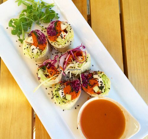 spring rolls  at Loving Hut in Claremont