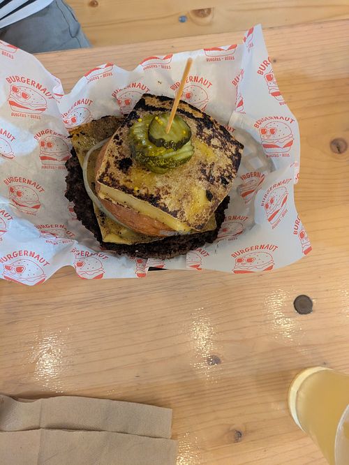 Vegan west end BBQ smashburger at Burgernaut in Auckland
