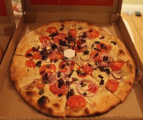 vegan greek at zpizza in Long Beach