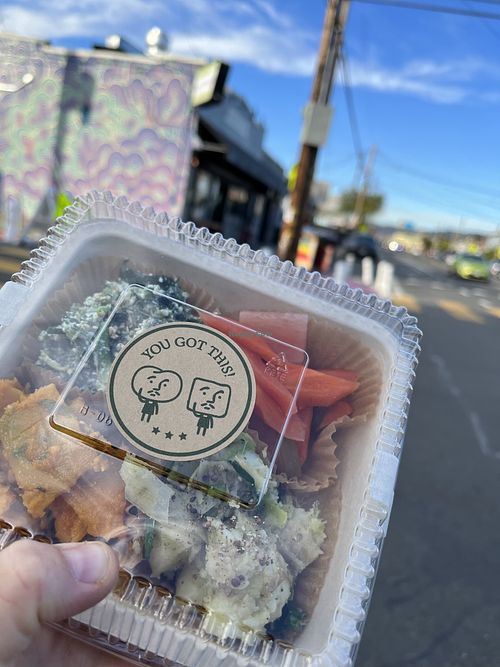 Vegan banchan!  at Joodooboo in Oakland