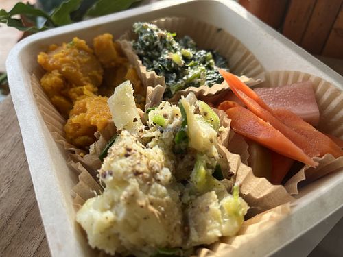 The nettles with tofu! Mmmm   at Joodooboo in Oakland