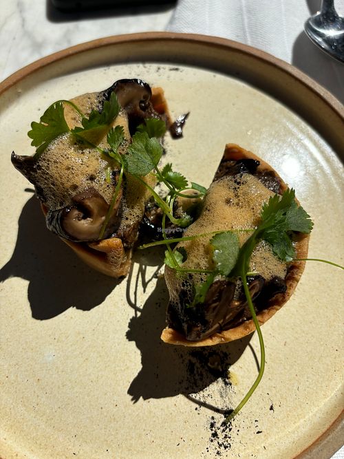 Mushroom tarts at Gioia Cocina Botánica in Buenos Aires