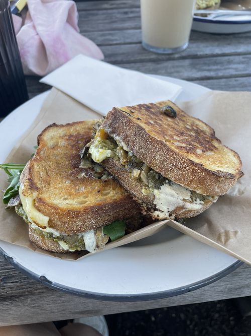 Vegan toastie  at The Store in Ventnor