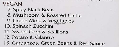 Menu  at Gourmet Tamales in Oceanside