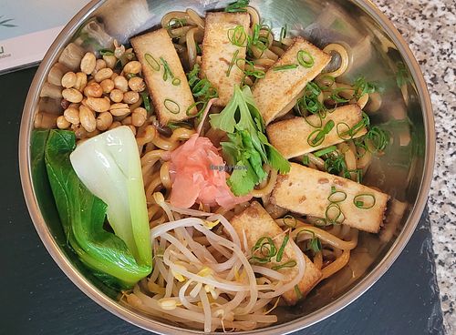 Dry vegan tofu ramen at Ramen Bambu in Lisbon