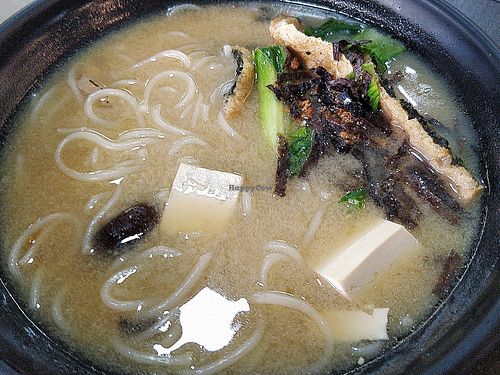 Sliced (mock) Fish soup with thick bee hoon at Makan Vegan - 斋这里 in Central Singapore