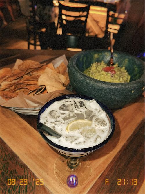 Guacamole and fresh margarita  at Rocco's Tacos in Delray Beach