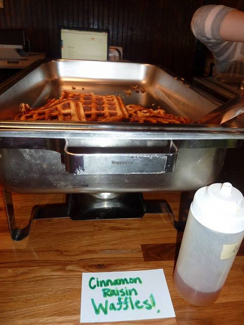 Cinnamon raisin waffles at Vegeria - Viva Book Complex in San Antonio