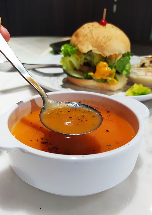 Soup of the day - Tomato soup at Lian Xin - 莲芯膳坊 in Central Singapore